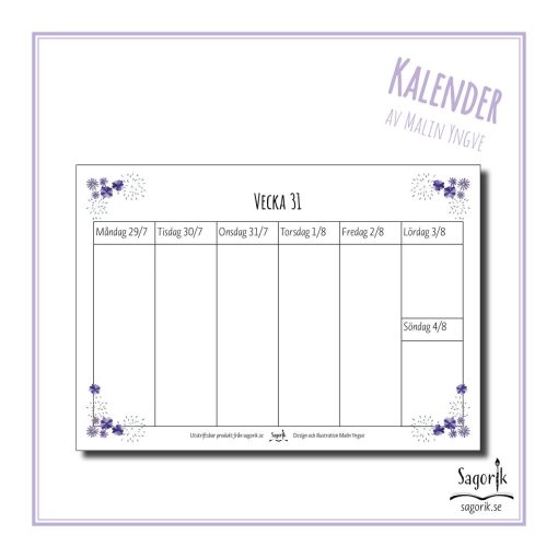 Veckokalender 2024-2025