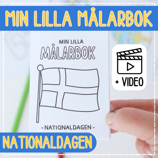 Min lilla målarbok - Sveriges nationaldag