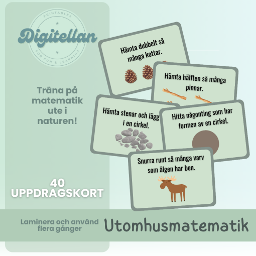 Utomhusmatematik Uppdragskort