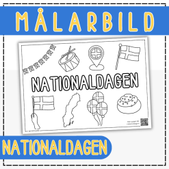 Målarbild till Sveriges nationaldag