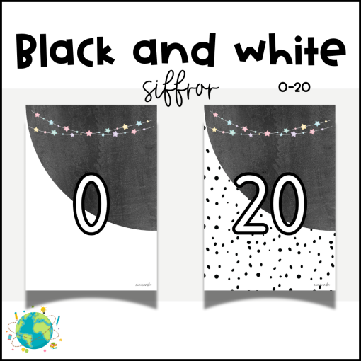 Black and white - Siffror 0-20