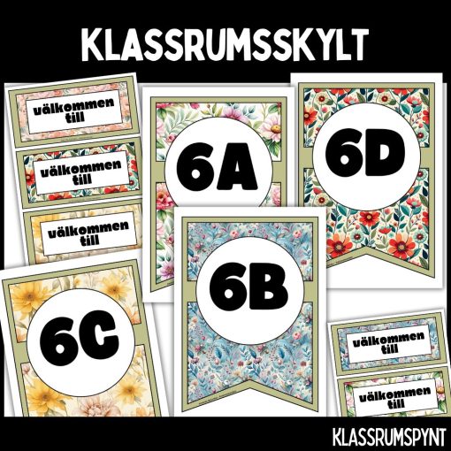 Klassrumsskylt - ÅK 6