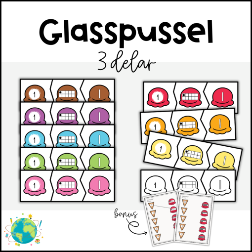 Glasspussel - 3 delar