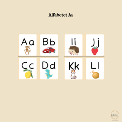 Väggalfabet A5 - beige
