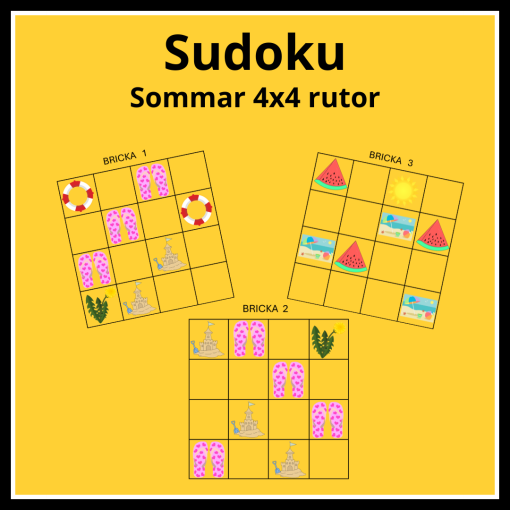 Sudoku sommar 4x4 rutor