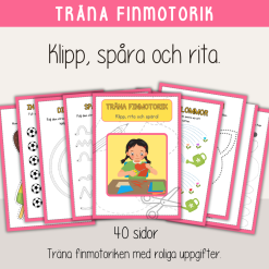 Spåra, klipp och rita - Träna finmotoriken