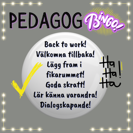 Pedagogbingo - back to work
