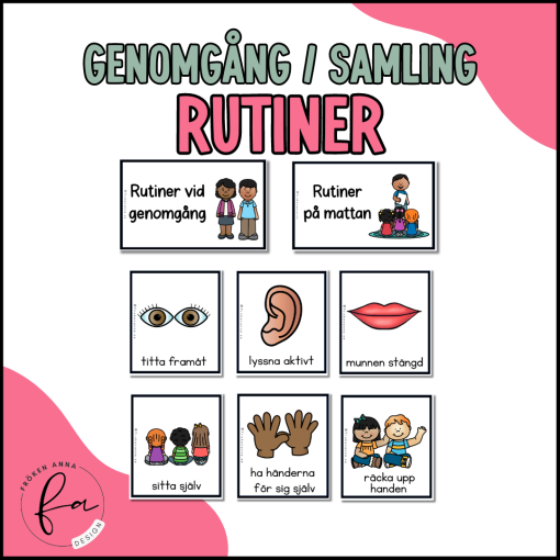 Rutiner på mattan och genomgång: Bildstöd