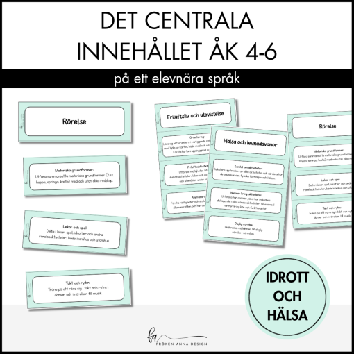 Centrala innehållet åk 4-6 på ett elevnära språk: idrott och hälsa