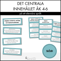 Centrala innehållet åk 4-6 på ett elevnära språk: slöjd