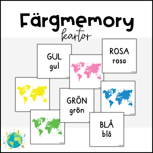Färgmemory - Kartor