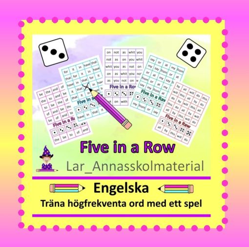 Högfrekventa ord på engelska 5 i rad