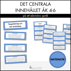 Centrala innehållet åk 4-6 på ett elevnära språk: matematik