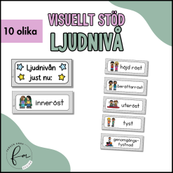 Ljudnivå i förskola och skola: bildstöd / visuellt stöd