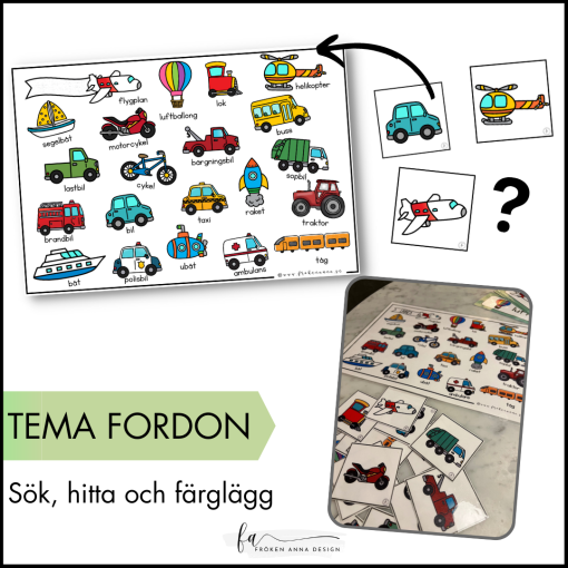 Fordon: Sök och hitta! ... och färglägg!