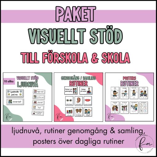 PAKET: Visuellt stöd för skolans & förskolans rutiner och struktur