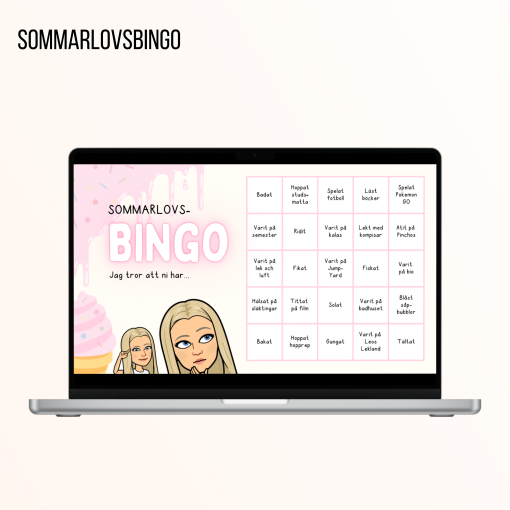 Sommarlovsbingo (redigerbar tabell)