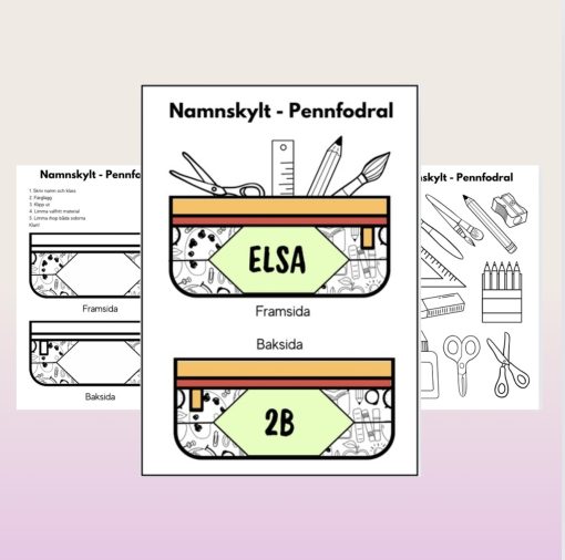 Namnskylt- Pennfodral