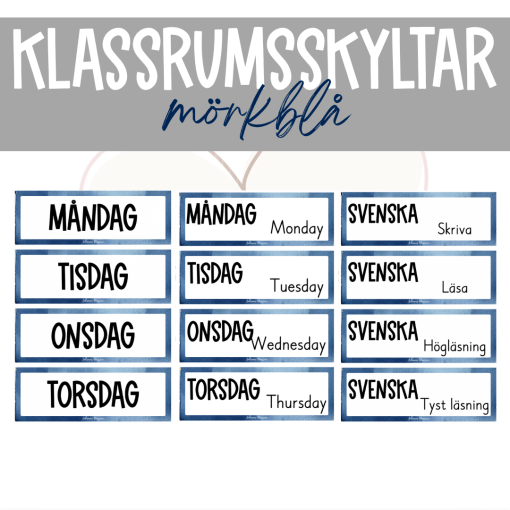 Klassrumsskyltar