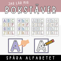 Bokstavskort - spåra bokstäver