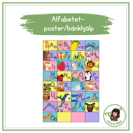 Alfabetet - poster/bänkjälp