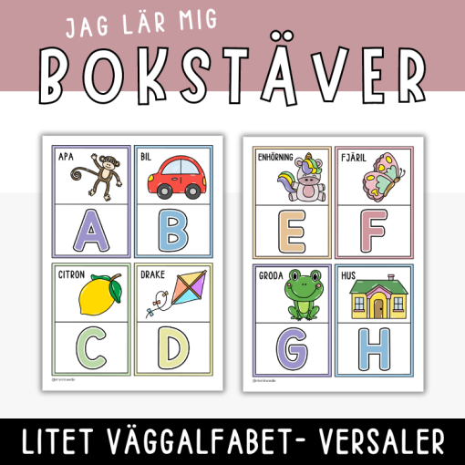 Litet väggalfabet, versaler