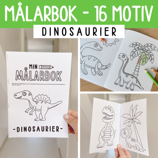 Målarbok - dinosaurier
