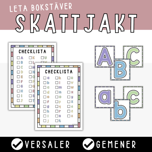 Skattjakt - bokstäver