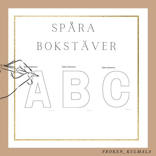 Spåra bokstäverna