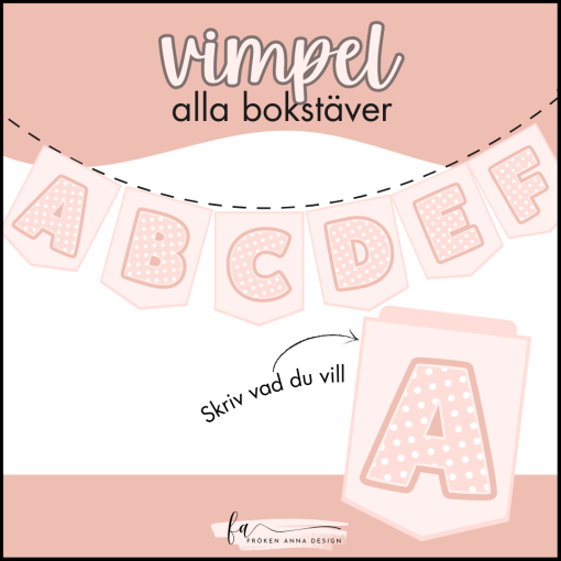 Vimpel korall - skriv vad du vill!