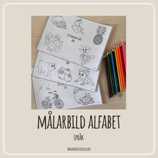 Målarbild alfabet