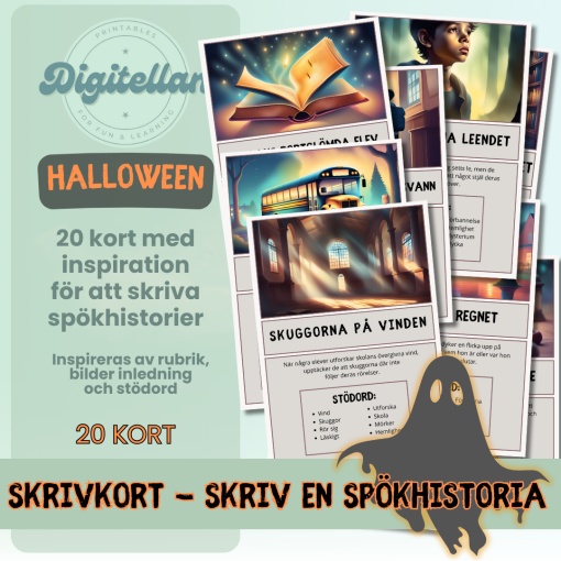 Skrivkort - Skriv en spökhistoria Halloween
