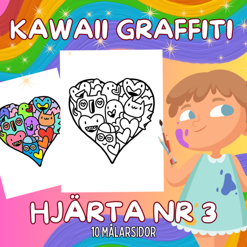 Kawaii Graffiti Hjärta Nr 3
