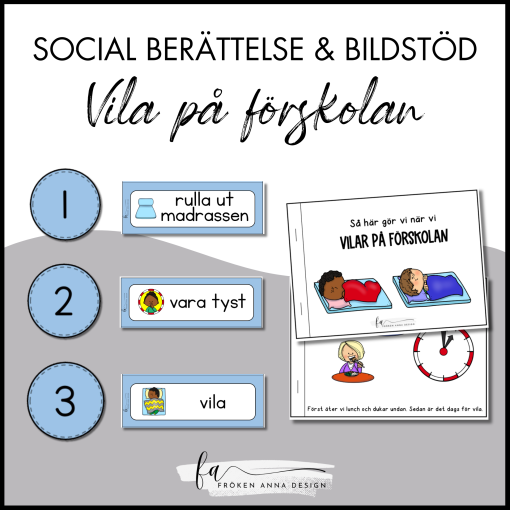 Social berättelse & bildstöd - Vila på förskolan