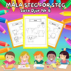 Måla Steg för Steg Söta Djur Nr 6