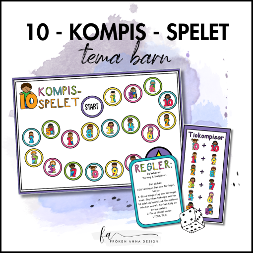 10-kompis-spelet (tema barn): Lär dig tiokompisar / tiokamrater