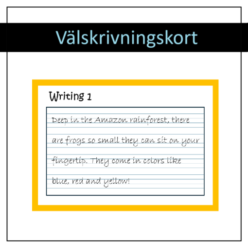 100 st Välskrivningskort - engelska