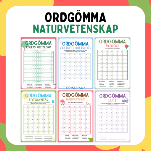 Ordgömma: Naturvetenskap (flerpack)