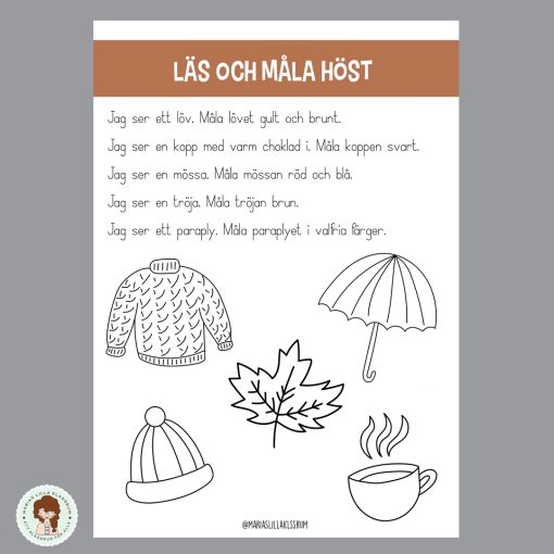 Läs och måla höst