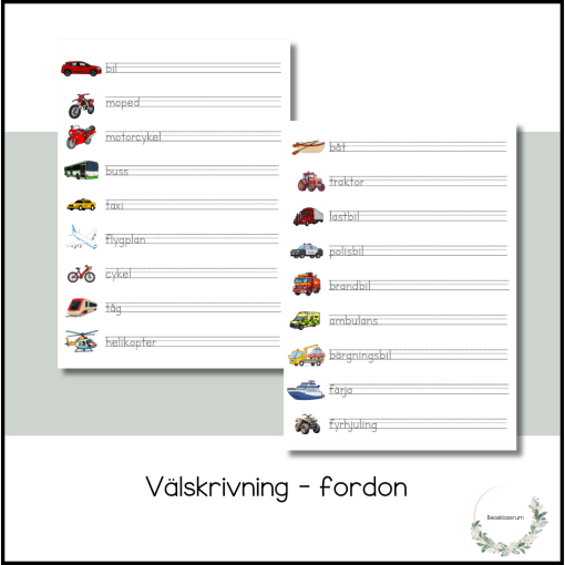 Välskrivning - fordon
