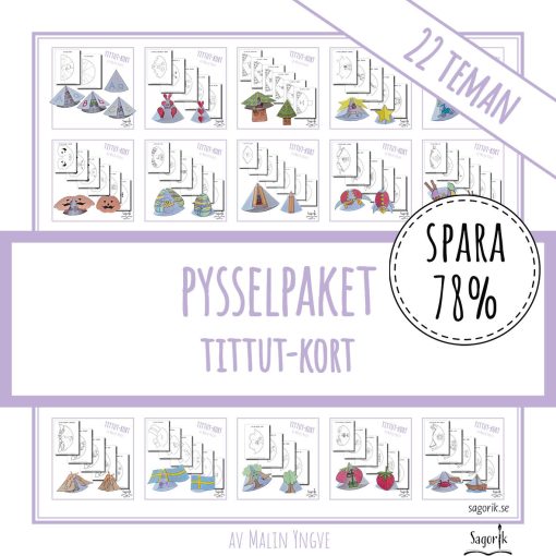 Pysselpaket Tittut-kort 22 teman