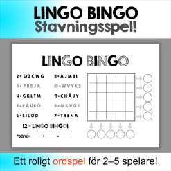 Lingo Bingo - Roligt ordspel för träning av stavning