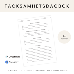 Tacksamhetsdagbok - Varje dag är unik