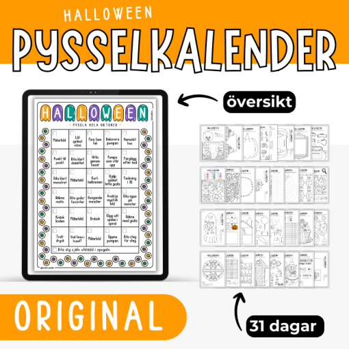 Pysselkalender halloween- 31 dagar (original)