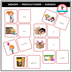 Memory - prepositioner - svenska