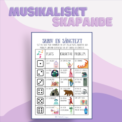 Skriv en sångtext med tärning