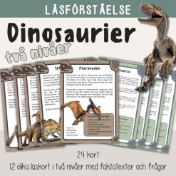 Läsförståelse med frågor i två nivåer - Dinosaurier