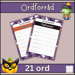 Öka ordförrådet (21 ord: Halloween)