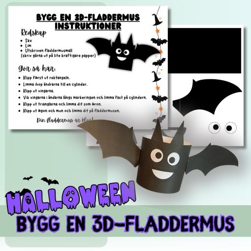 Halloween - Bygg en 3D-fladdermus