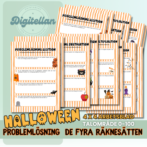 Problemlösning De fyra räknesätten - Halloween
